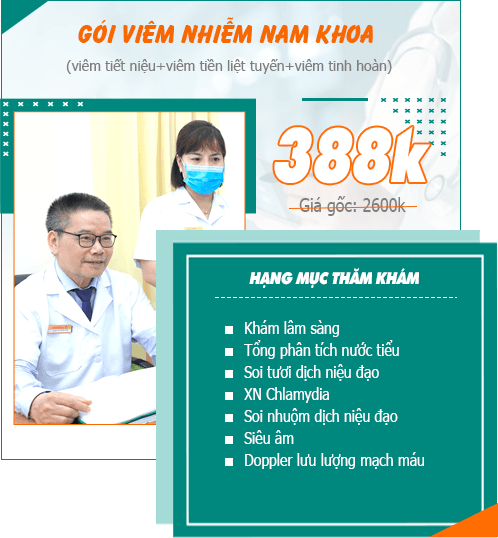 gói khám viêm nhiễm nam khoa