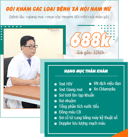 gói khám các loại bệnh xã hội nam nữ
