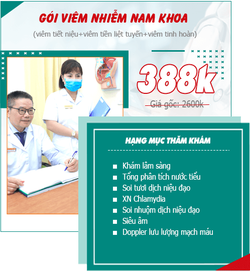 gói khám viêm nhiễm nam khoa